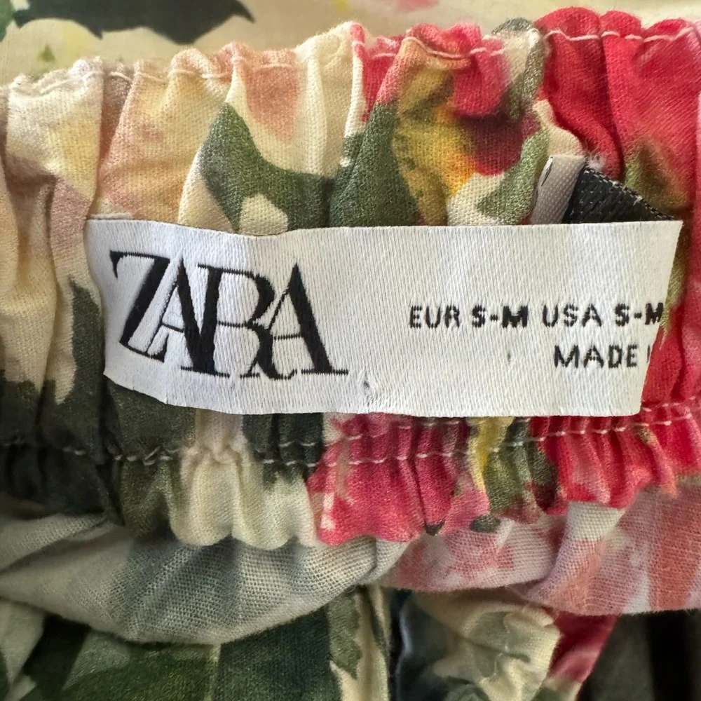 Zara Multicolor Floral A-Line Skirt - Picture 2 of 5